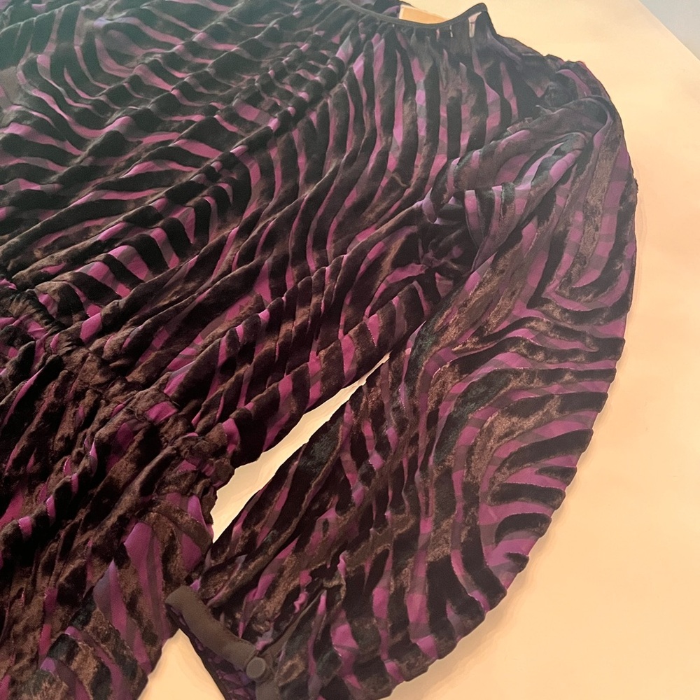 MICHAEL by Michael Kors purple, animal print cocktail dress - Picture 7 of 12